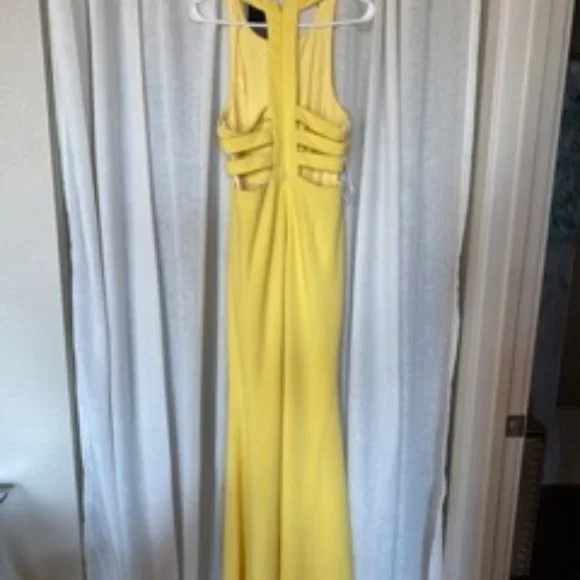 NWOT - Lulus Power of Wow Backless Yellow Maxi Dress - Picture 7 of 14